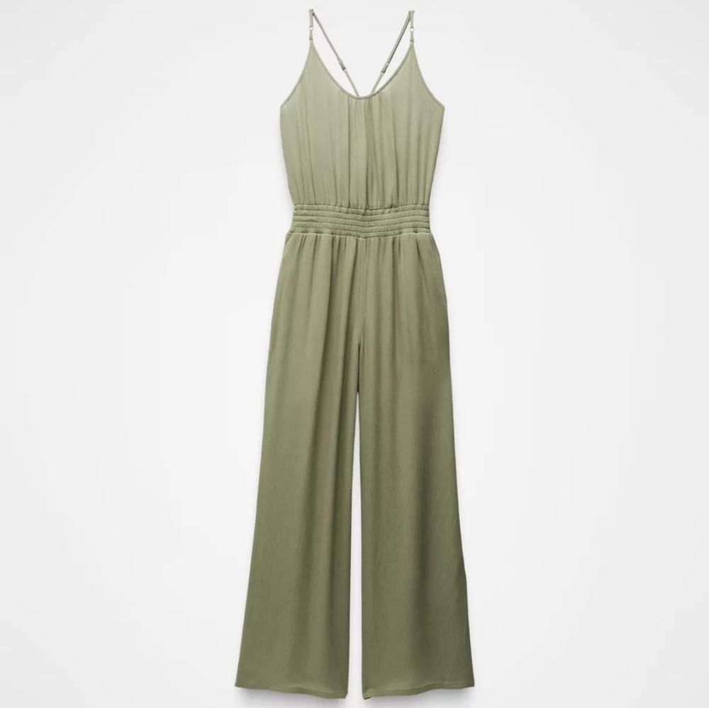 1 Fernie Wide Elegant Olive Green Leg Jumpsuit